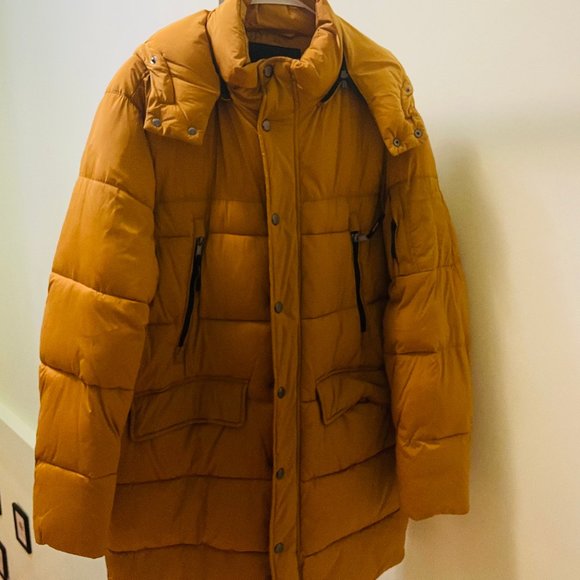 Zara Jackets & Blazers - Mustard yellow winter jacket puffer